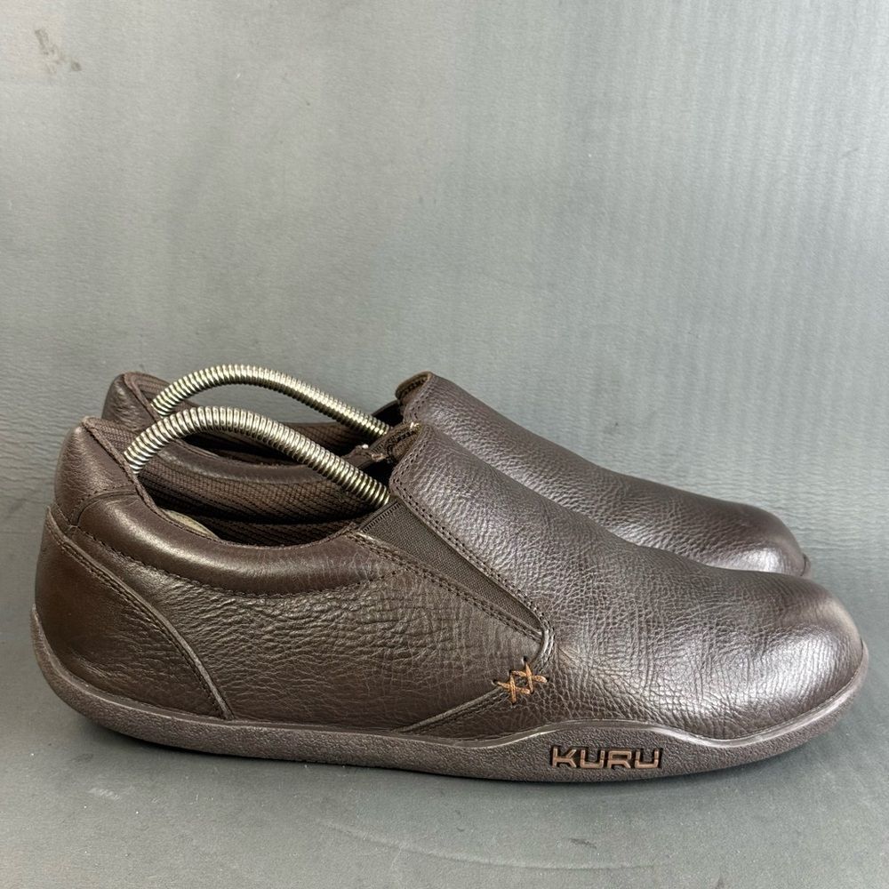 KURU Kivi brown leather slip-on comfort shoes men’s size 10.5